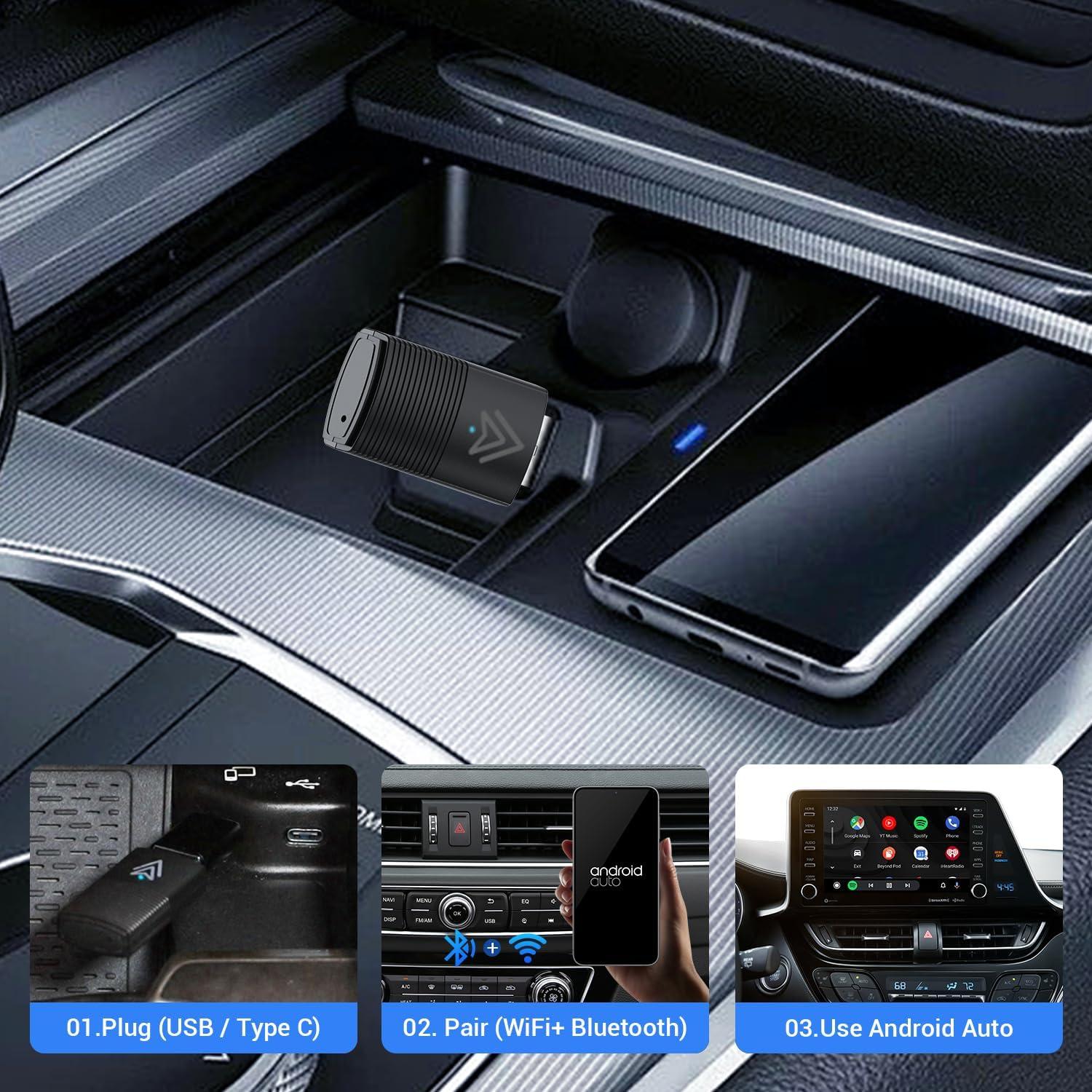 Adaptador Inalámbrico Android Auto Dilxyuy 2016+ Plug & Play