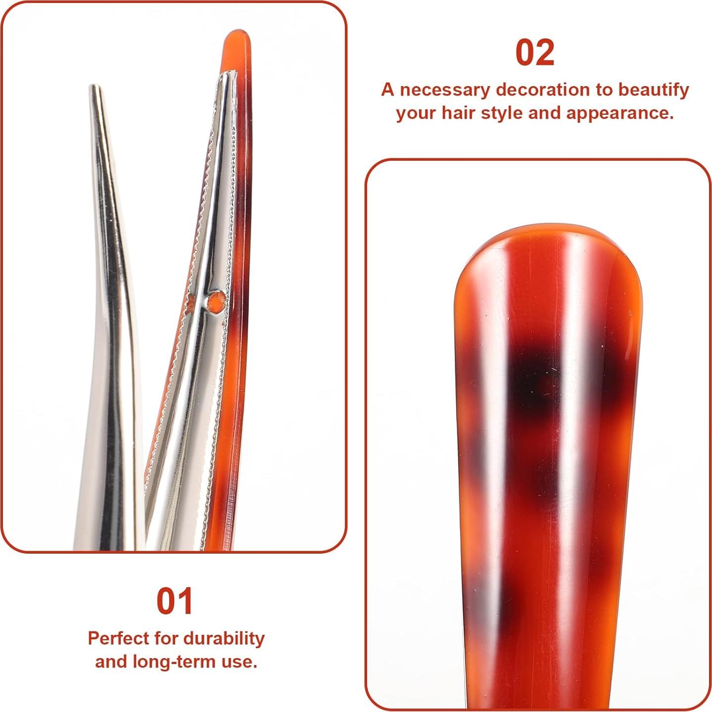 Pinzas para el cabello Beaupretty Duckbill, 6 piezas grandes