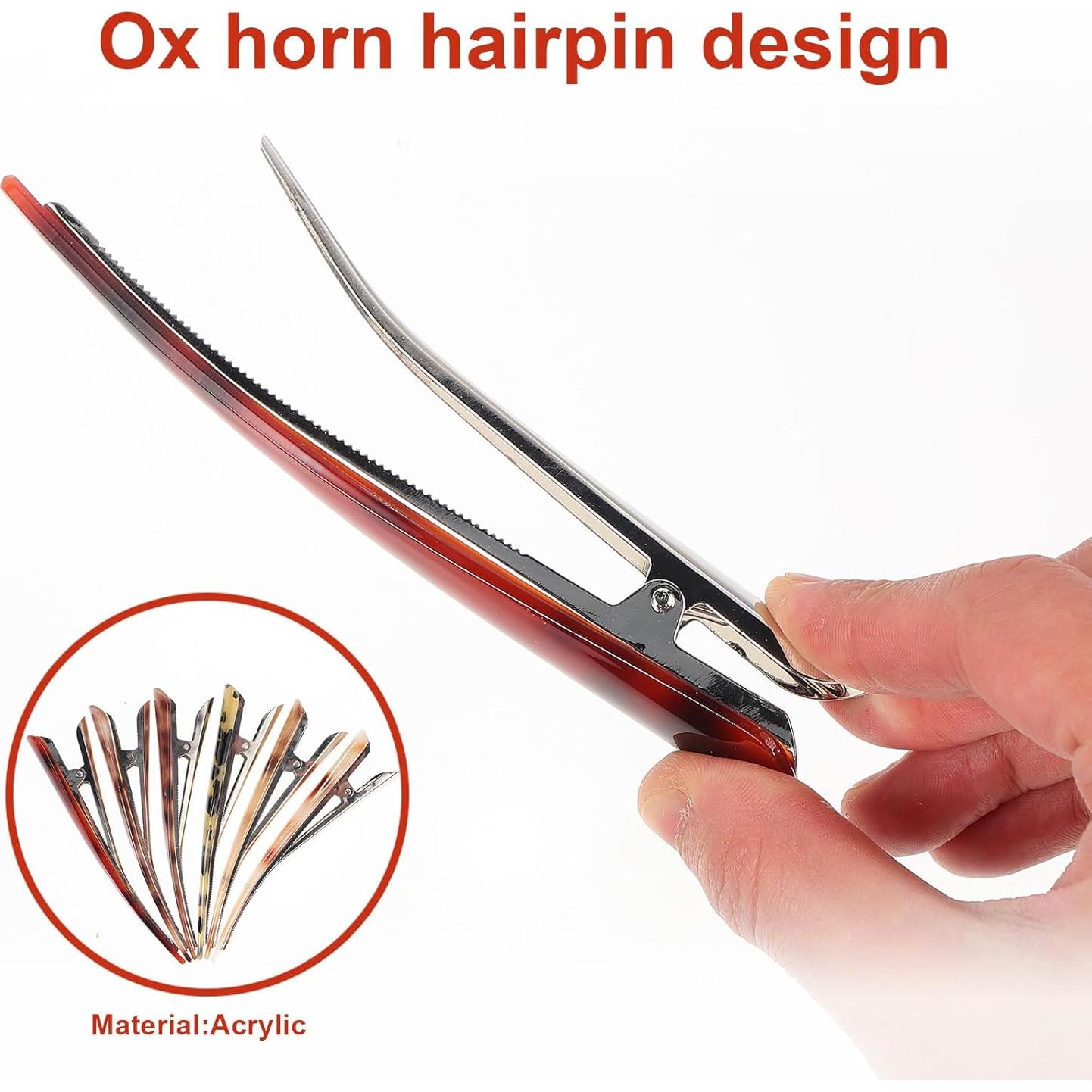 Pinzas para el cabello Beaupretty Duckbill, 6 piezas grandes