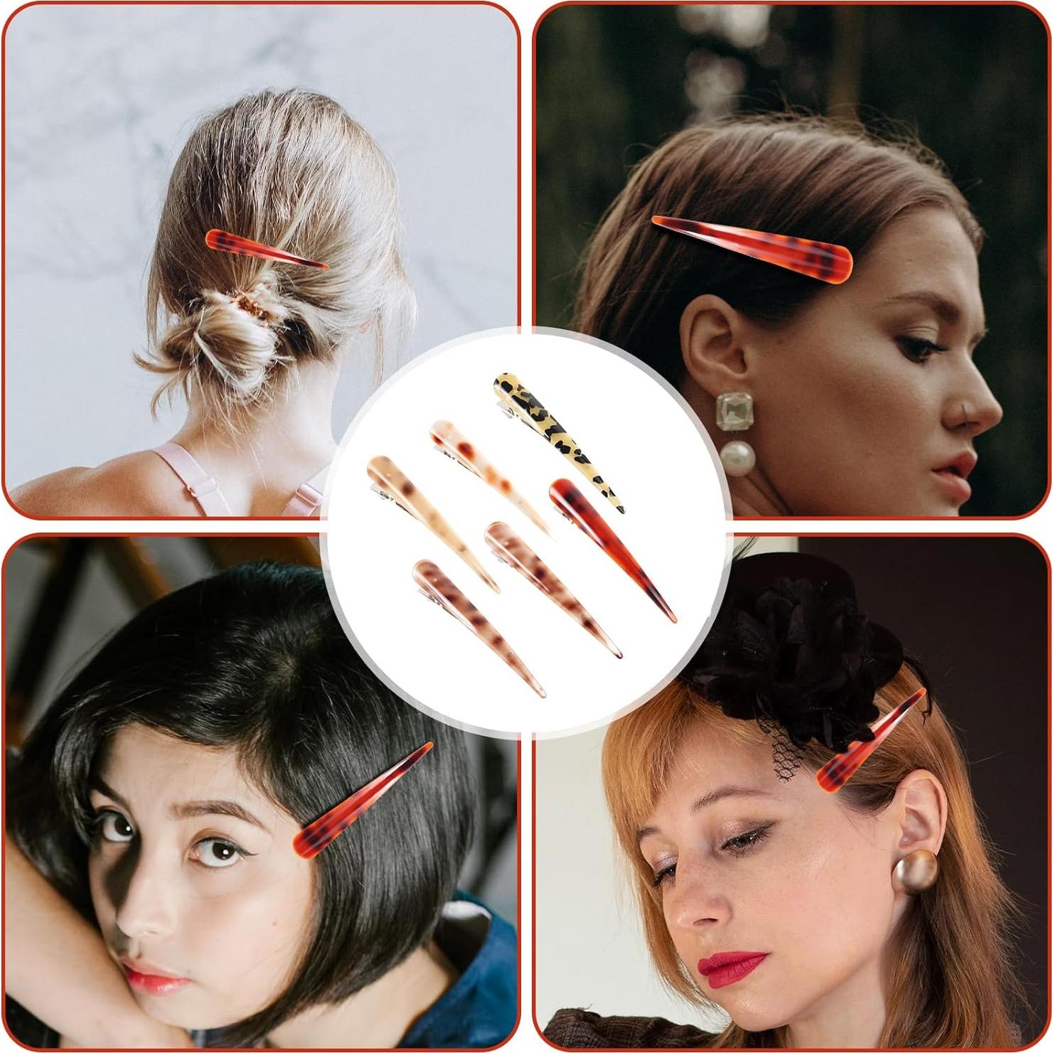 Pinzas para el cabello Beaupretty Duckbill, 6 piezas grandes