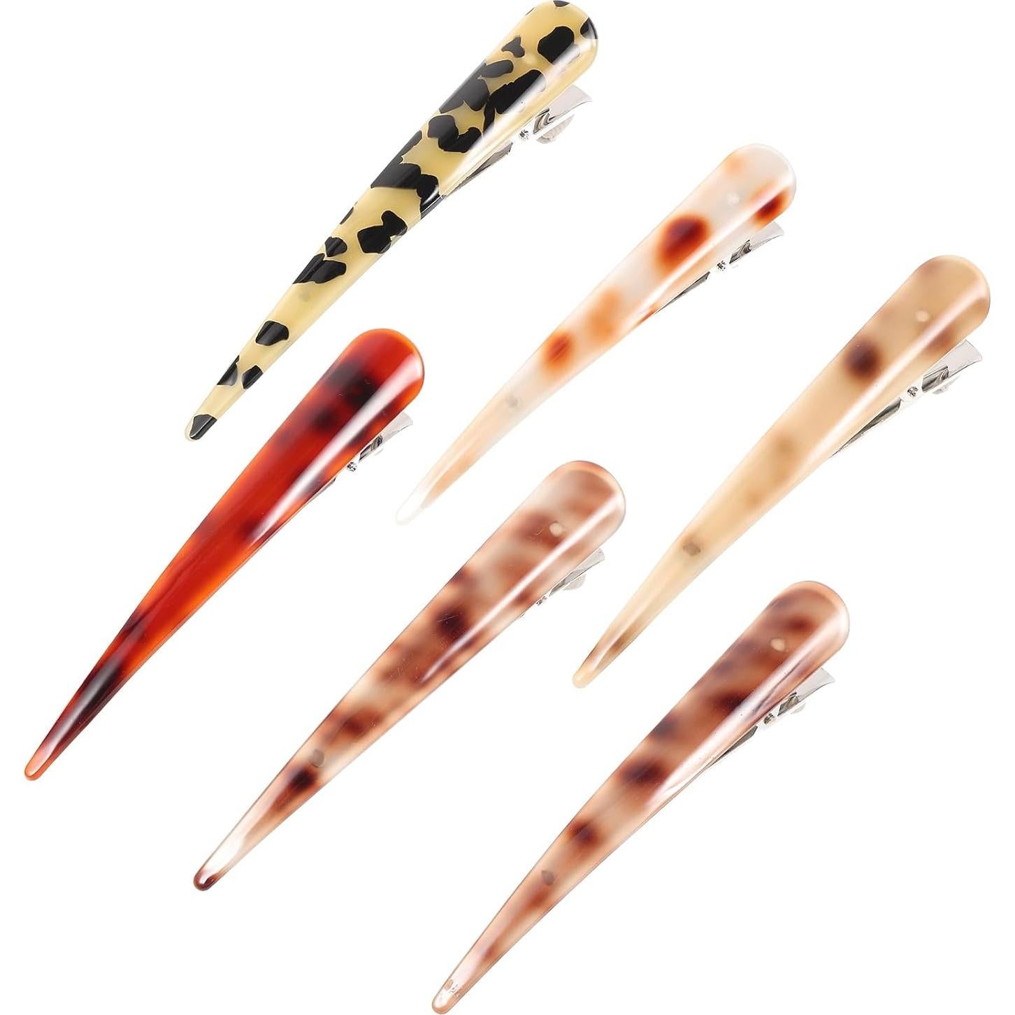 Pinzas para el cabello Beaupretty Duckbill, 6 piezas grandes