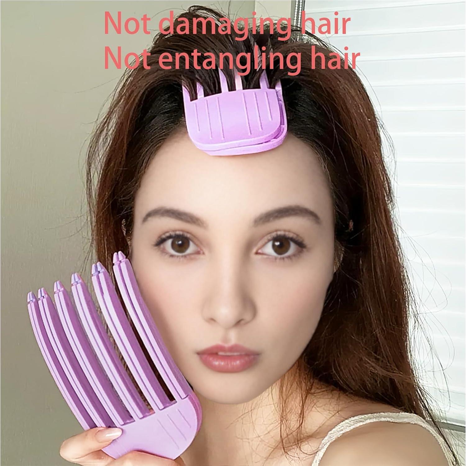 11 Clips Fluffy Raíz de Cabello YOOOYOOO Púrpura DIY