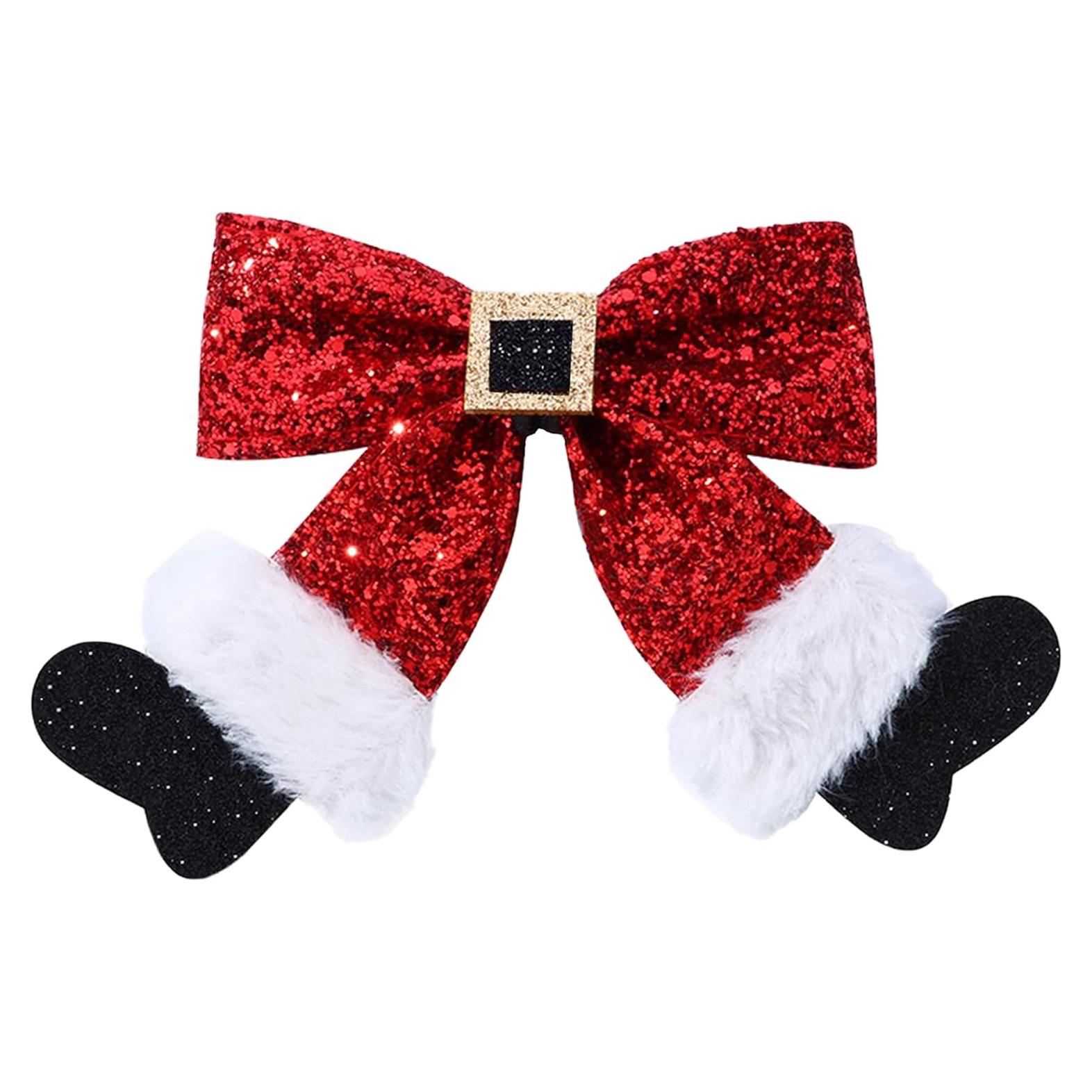 Clip de Cabello Navideño Beleki Rojo con Lentejuelas