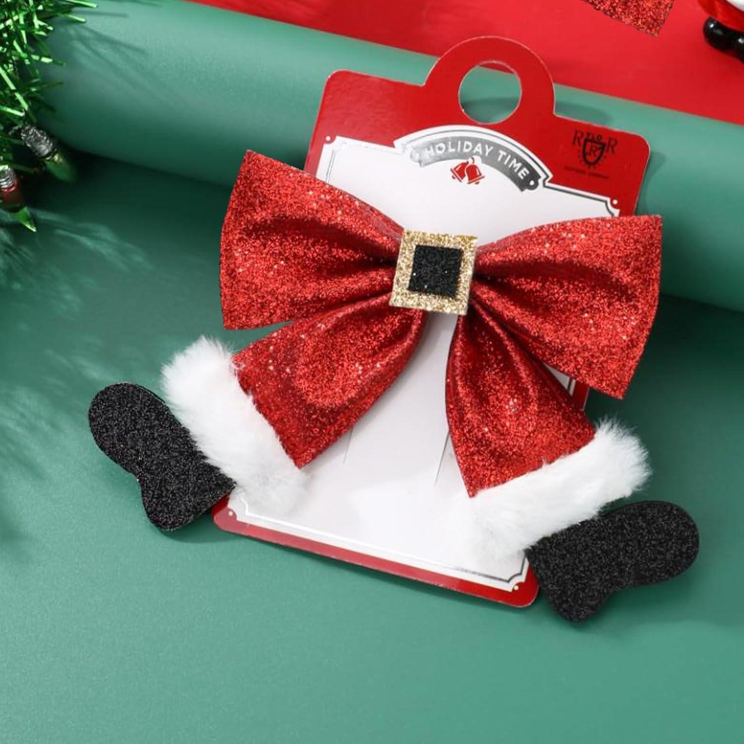 Clip de Cabello Navideño Beleki Rojo con Lentejuelas