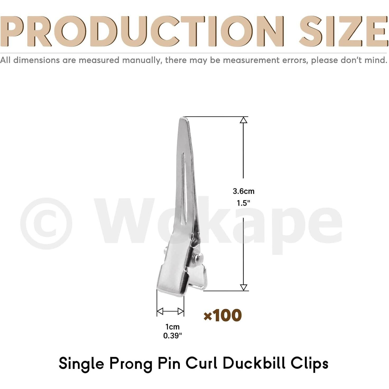 50 Clips de Peinar Wokape de Metal 3.6 cm para Cabello