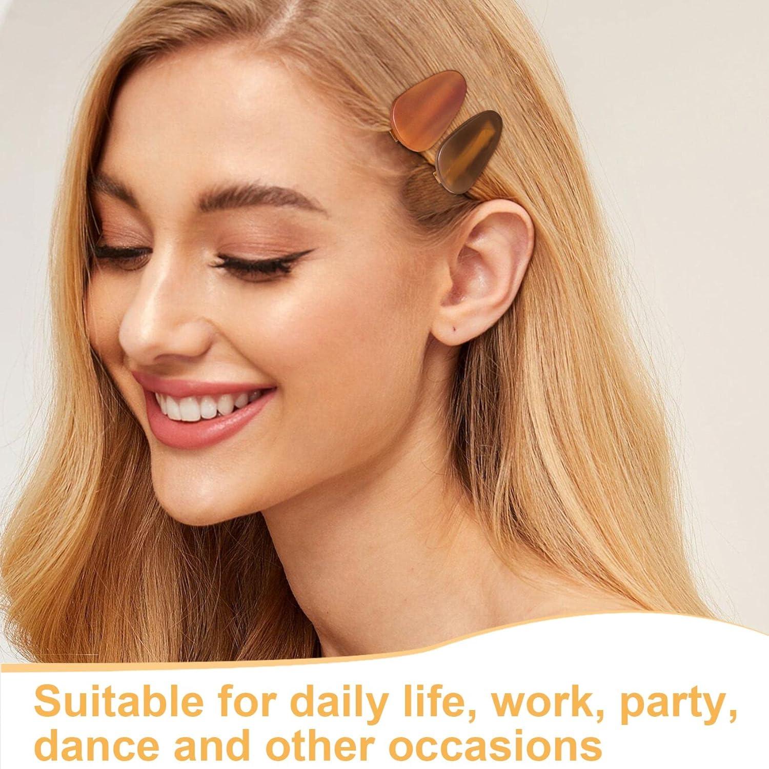 16 Clips de Pelo Sin Marcas HINZIC en Forma de Gota Multicolor