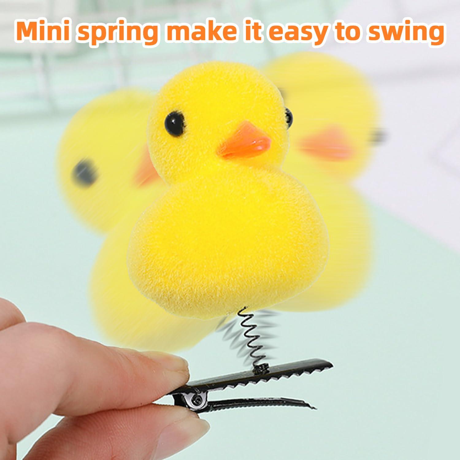 Paquete de 12 Clips de Pelo de Pato Amarillo FXMHEHBB 6.5 cm