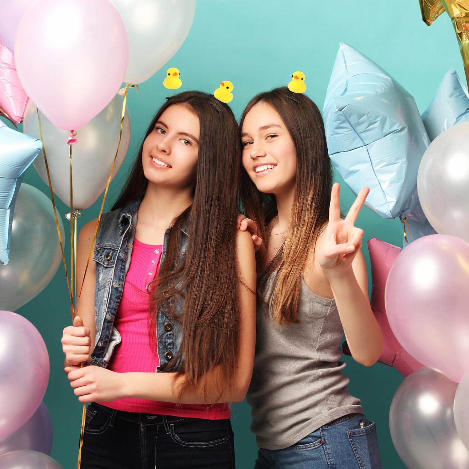 Paquete de 12 Clips de Pelo de Pato Amarillo FXMHEHBB 6.5 cm