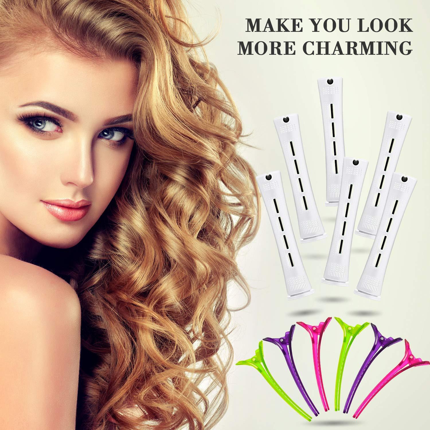 Kit de Estilizado de Cabello WILLBOND - 48 Varillas, 2 Peines, 350 Papeles, 6 Clips