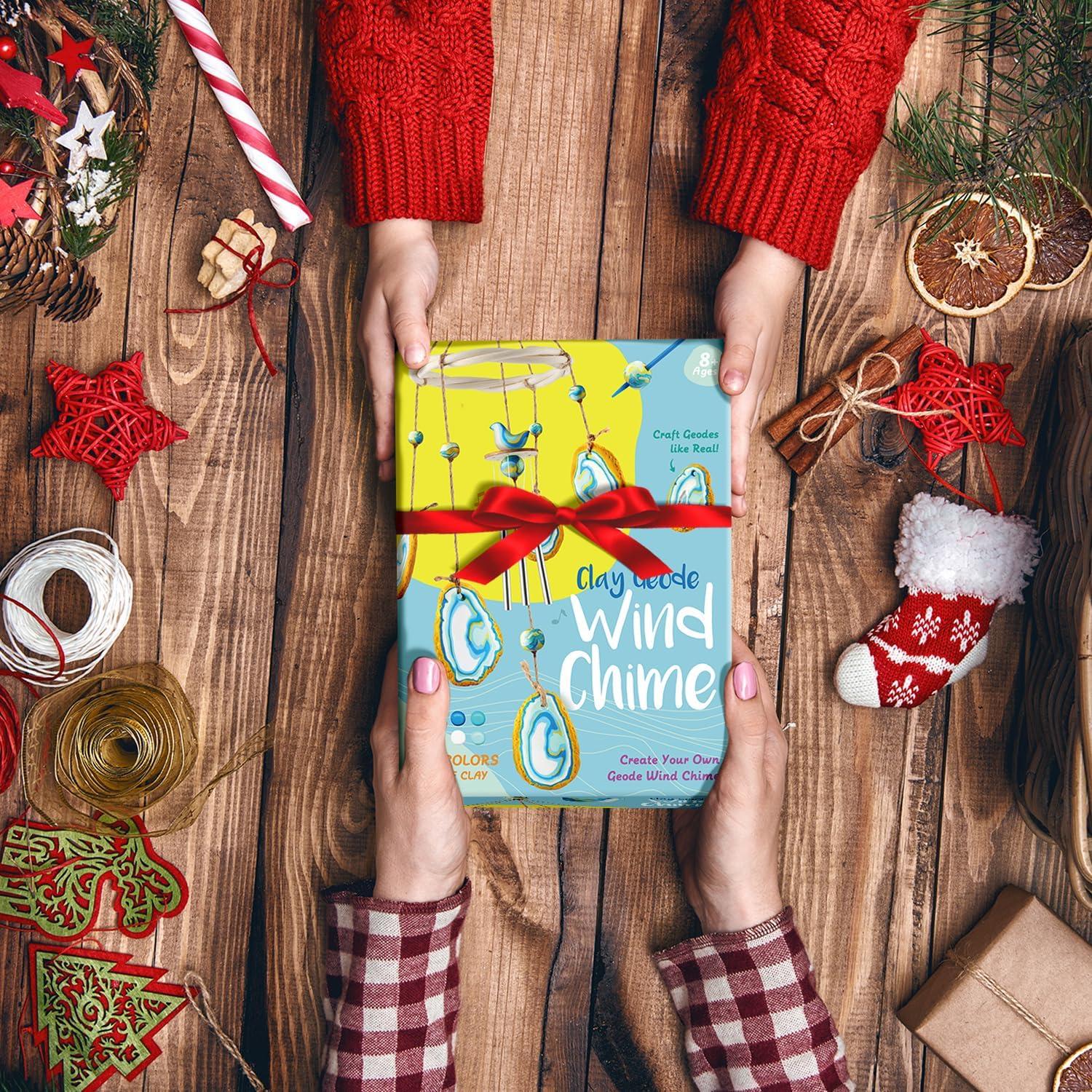 Kit de Manualidades Carillón de Arcilla Geode EDUMAN 20 Piezas