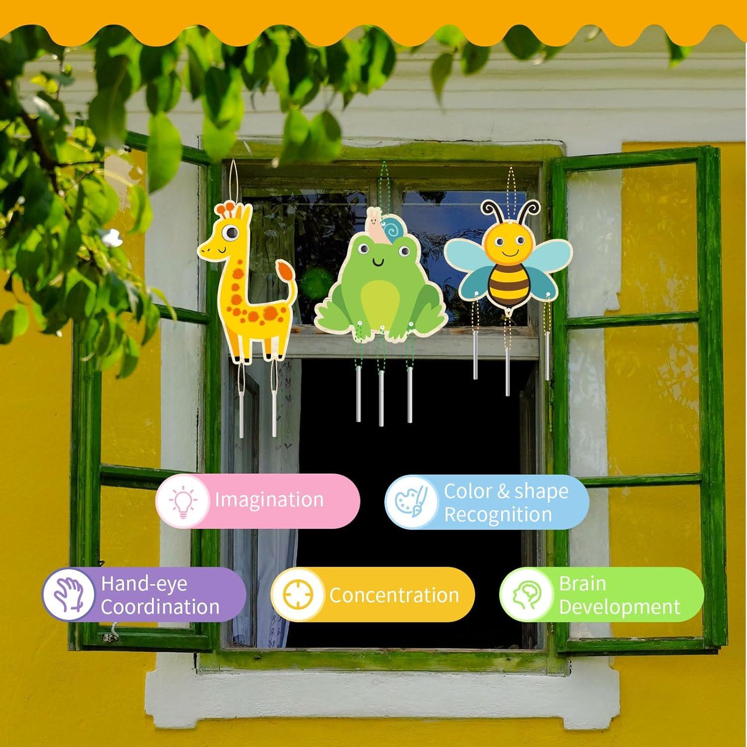 Kit de Campana de Viento DIY Goldentime para Niños 4-8 Años