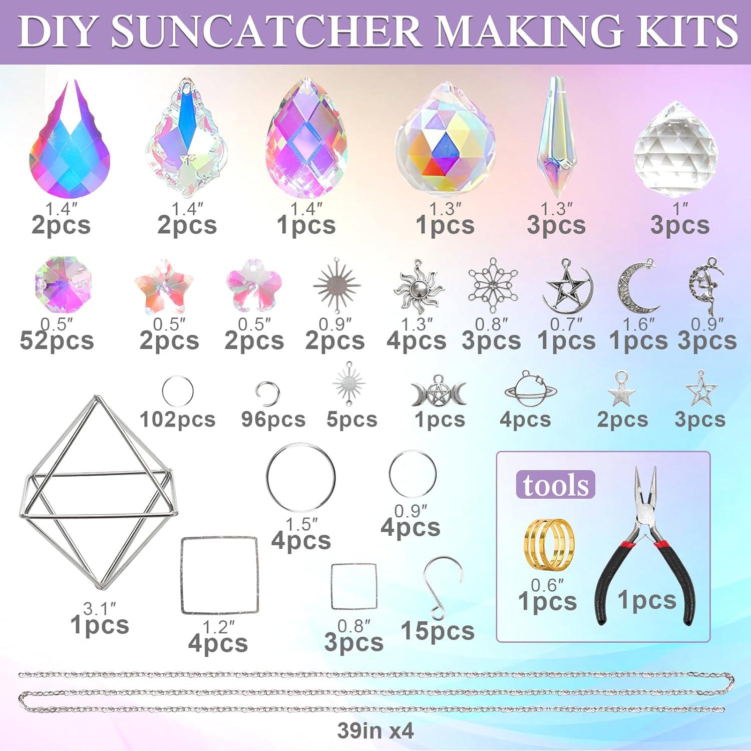 Kit DIY Atrapa Rayos de Cristal 330 Piezas - ASTNIC Plata