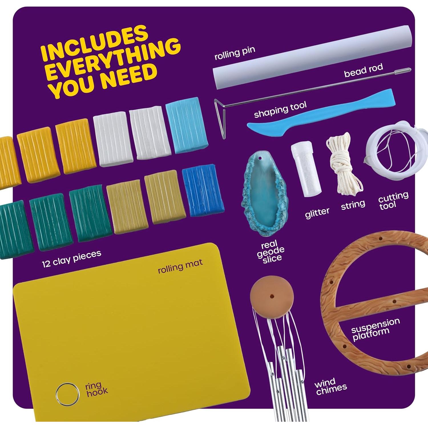 Kit de Manualidades Dan&Darci Campana de Viento Geode 24 Piezas