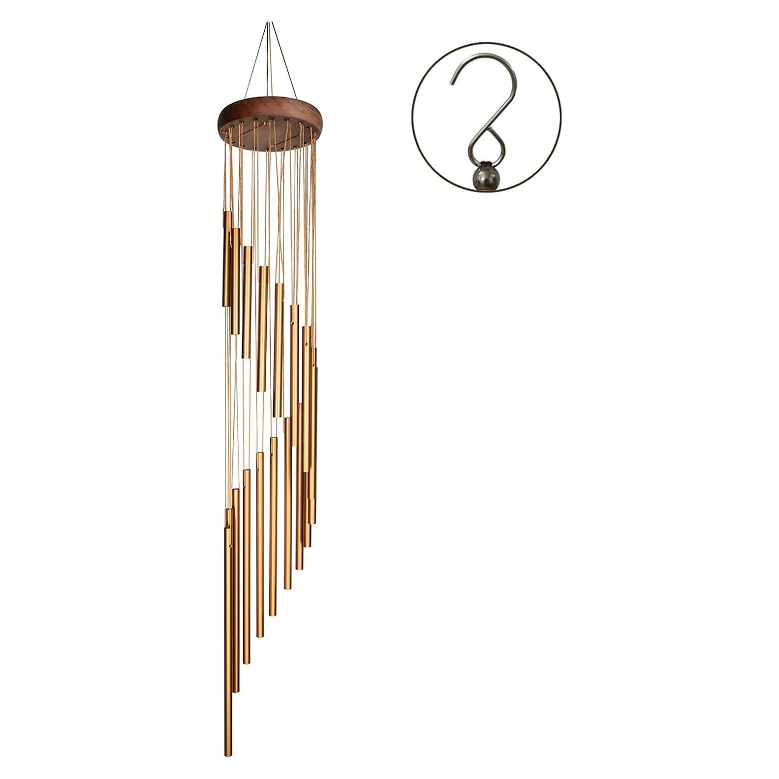 Campanas de Viento SuninYo 91.44 cm Dorado para Jardín