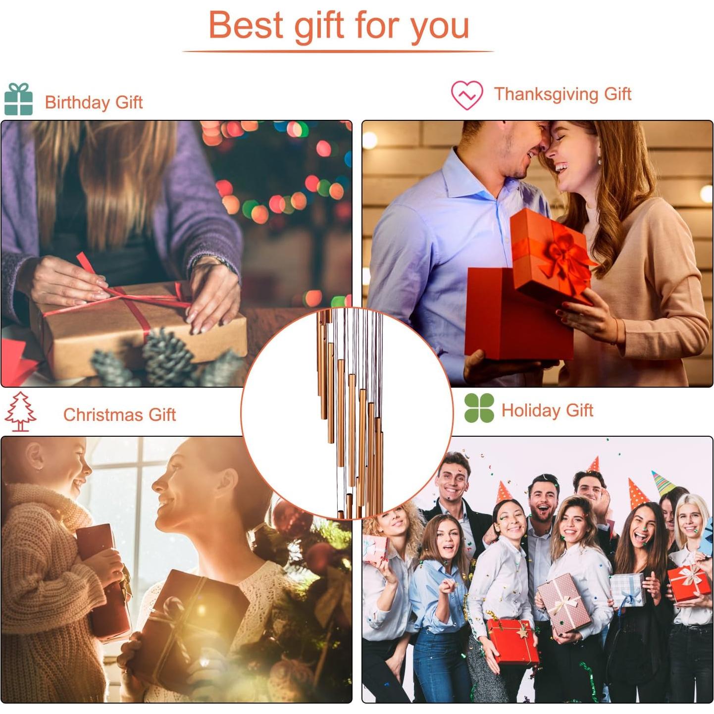 Campanas de Viento SuninYo 91.44 cm Dorado para Jardín