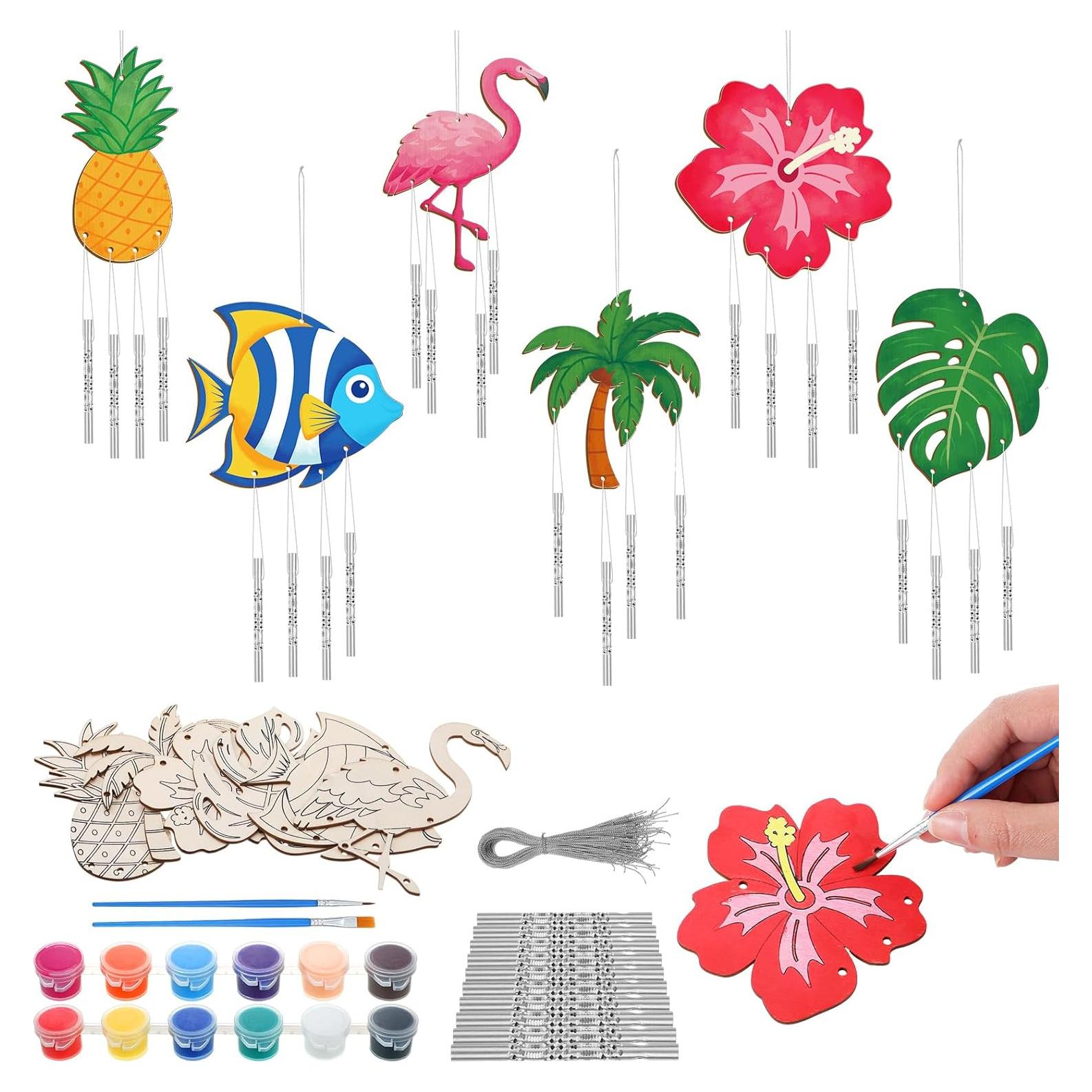 Kit de Campanas de Viento Tropical Silipull - 24 Piezas DIY