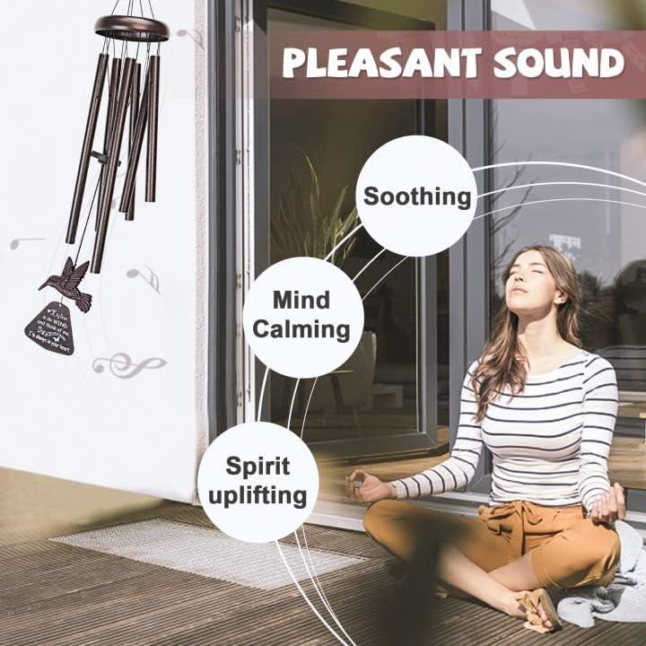 Campanas de Viento Memorial Synhonty Colibrí Bronce 81.3 cm