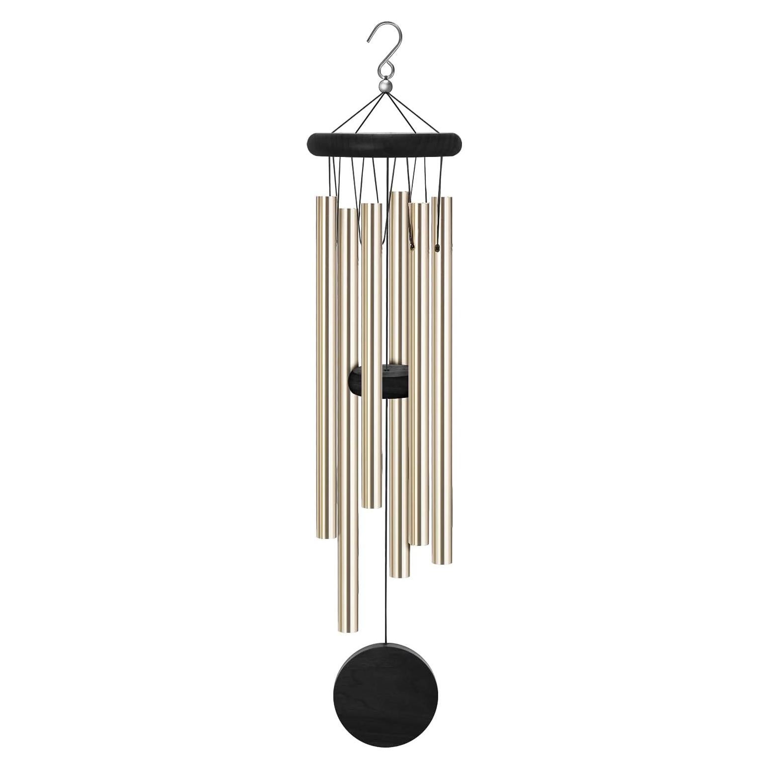 Campanas de Viento SIONMYTF de Metal Bronce 6 Tubos 66.8 cm