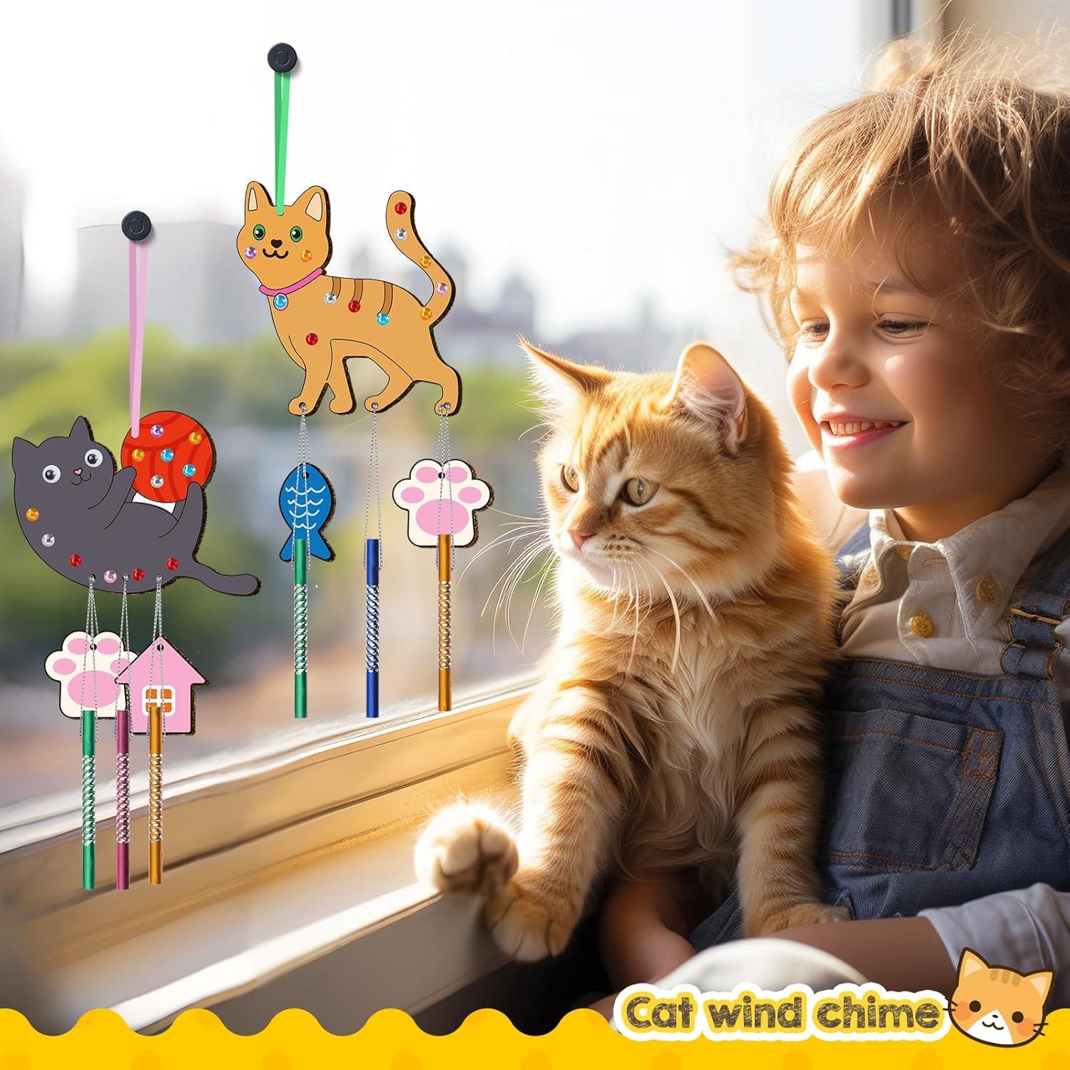 Kit de Campana de Viento TREACLUB para Niños - 12 Piezas de Madera