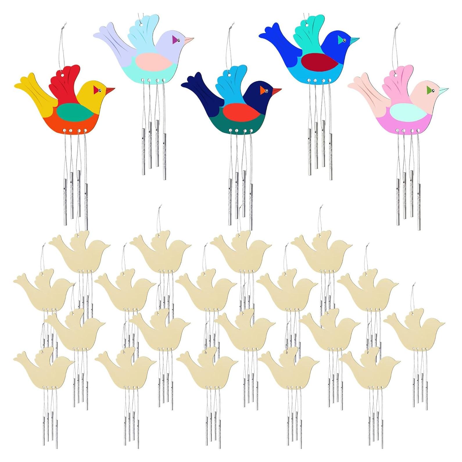 Campana de Viento de Madera Taiyin - 24 Piezas Decorativas