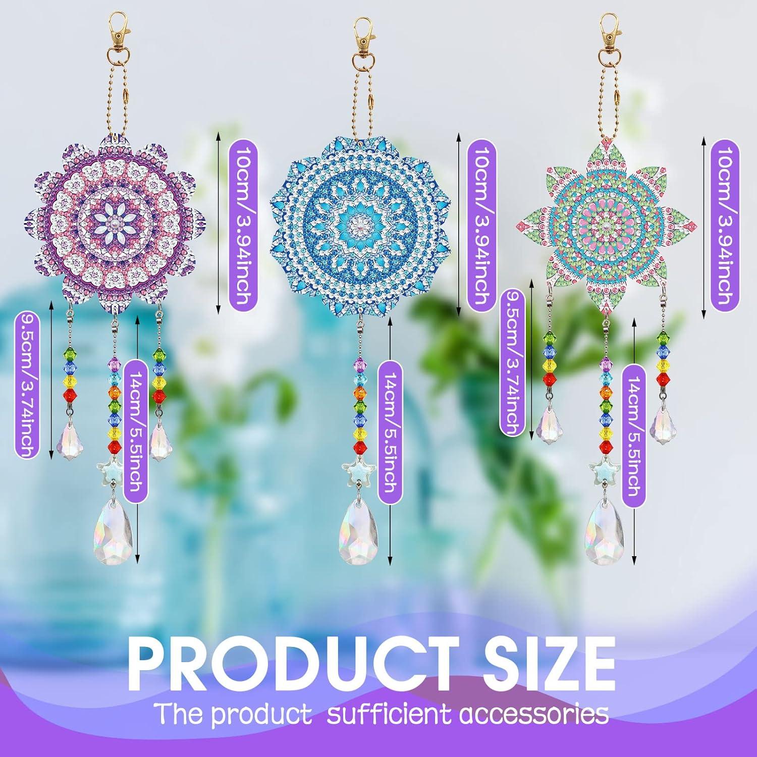 Kit de Campanas de Viento Suncatcher Macarrie 3 Piezas DIY