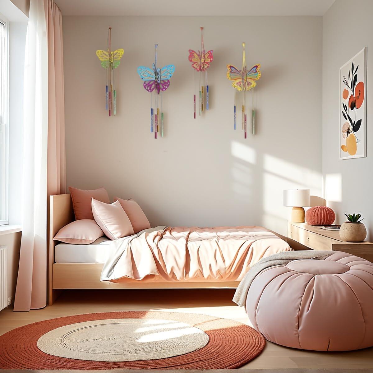 Kit de Campana de Viento DIY Mariposa 3D Earssa - 32 Piezas