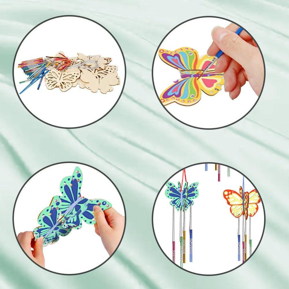 Kit de Campana de Viento DIY Mariposa 3D Earssa - 32 Piezas