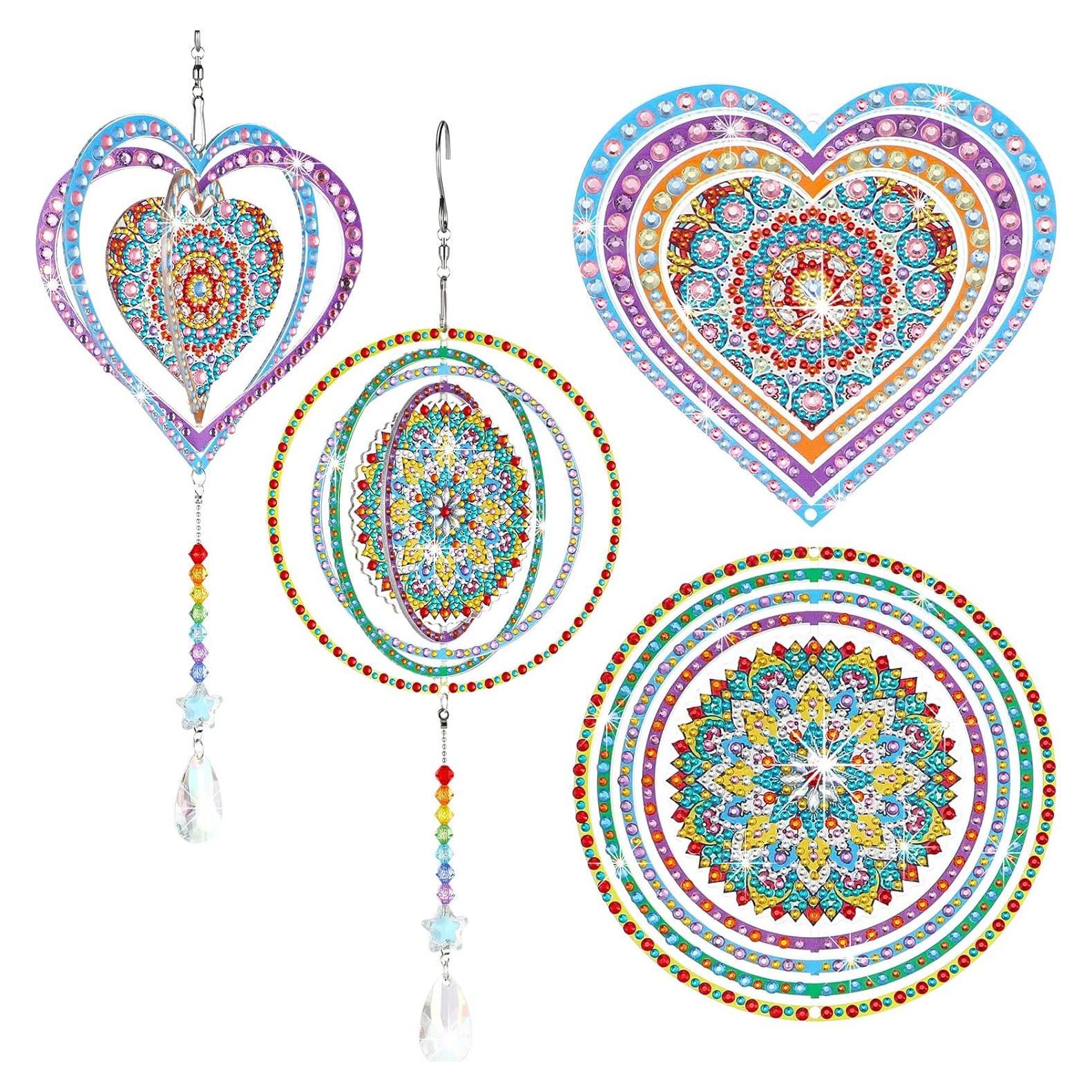 Campana de Viento 3D Queekay Corazón Acrílico 15 cm