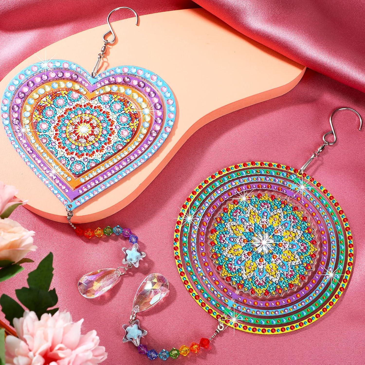 Campana de Viento 3D Queekay Corazón Acrílico 15 cm