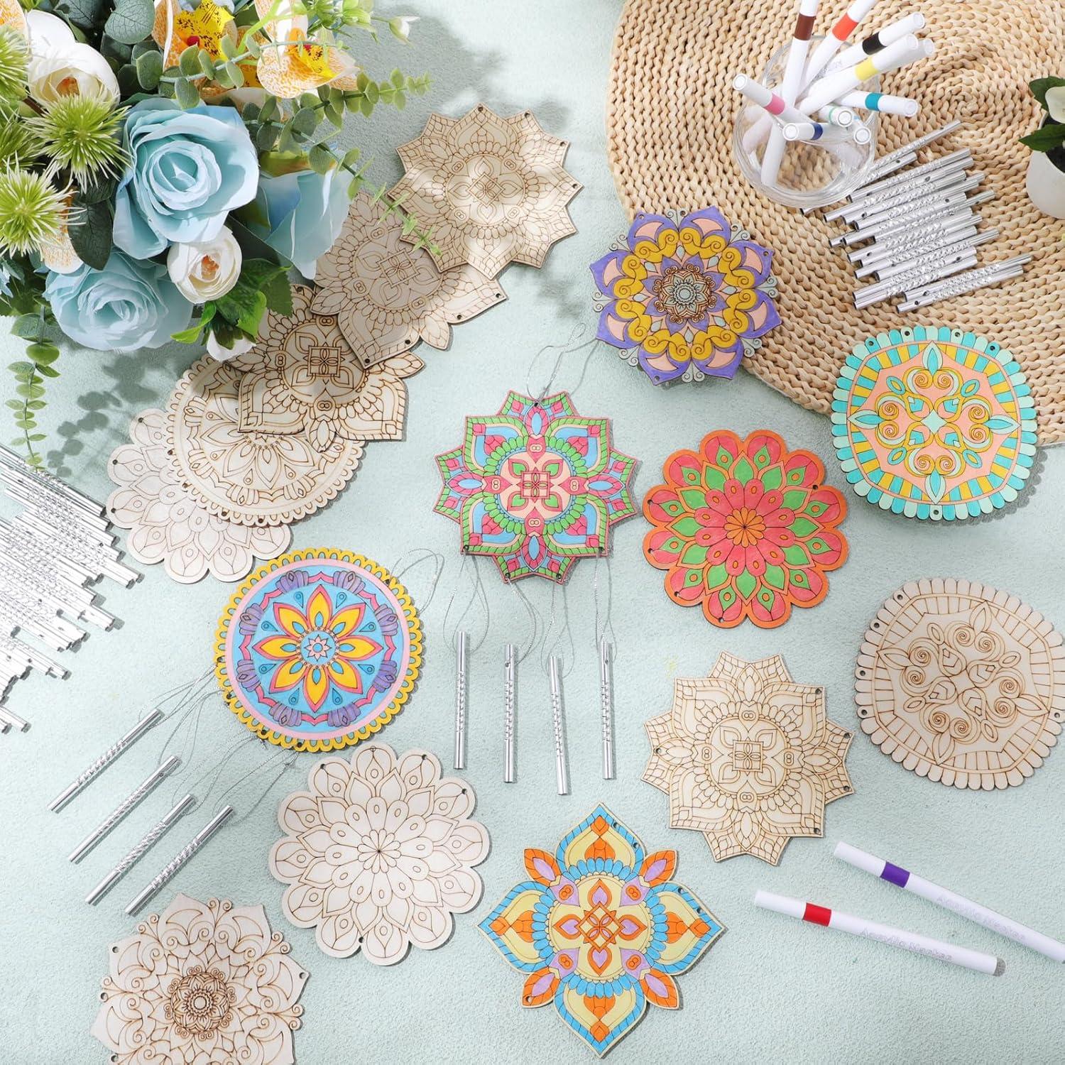 Kit de Campanas de Viento Mandala Potchen - 18 Piezas DIY