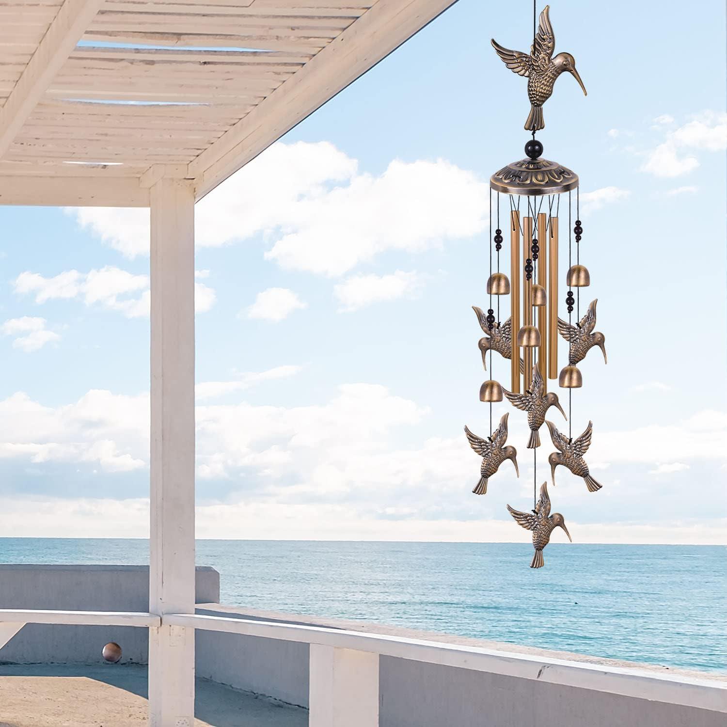 Campanas de Viento de Bronce Colibrí Solawindchime 89cm