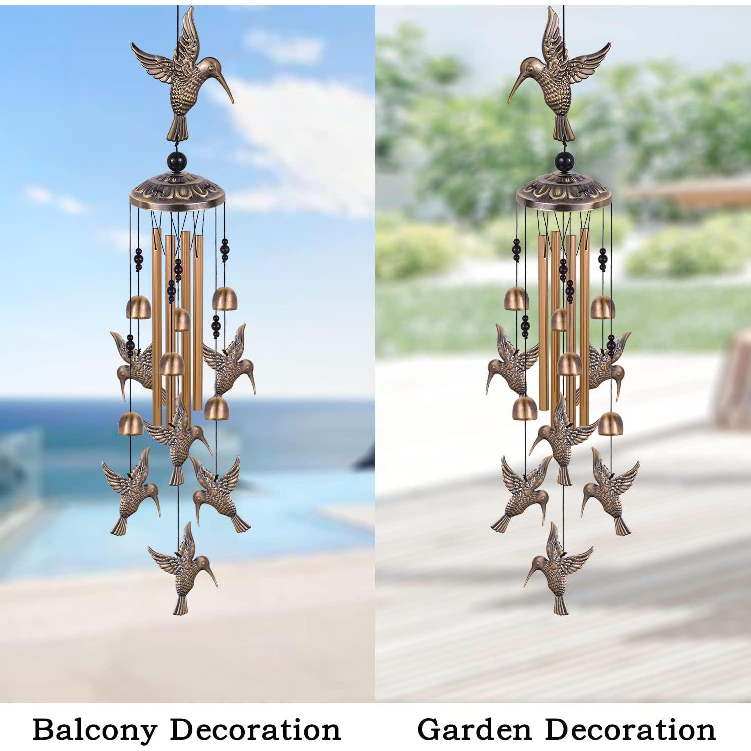 Campanas de Viento de Bronce Colibrí Solawindchime 89cm