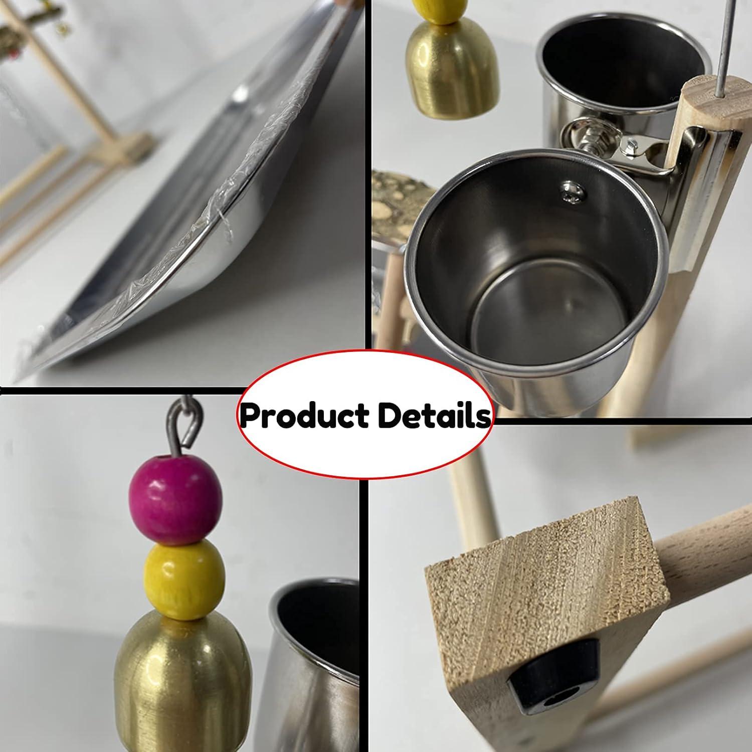 Parque de Aves Tfwadmx Soporte de Juego para Loros 36.4x24cm