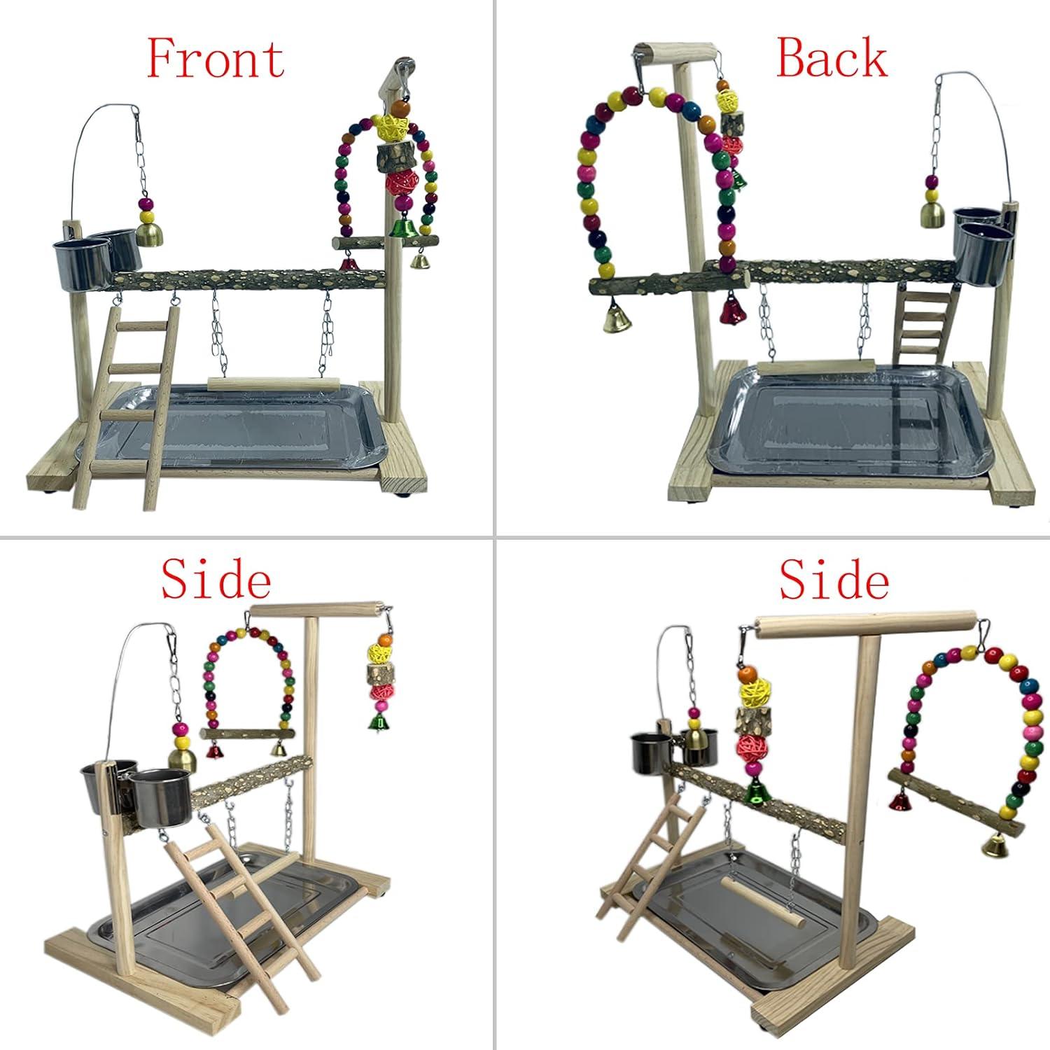 Parque de Aves Tfwadmx Soporte de Juego para Loros 36.4x24cm