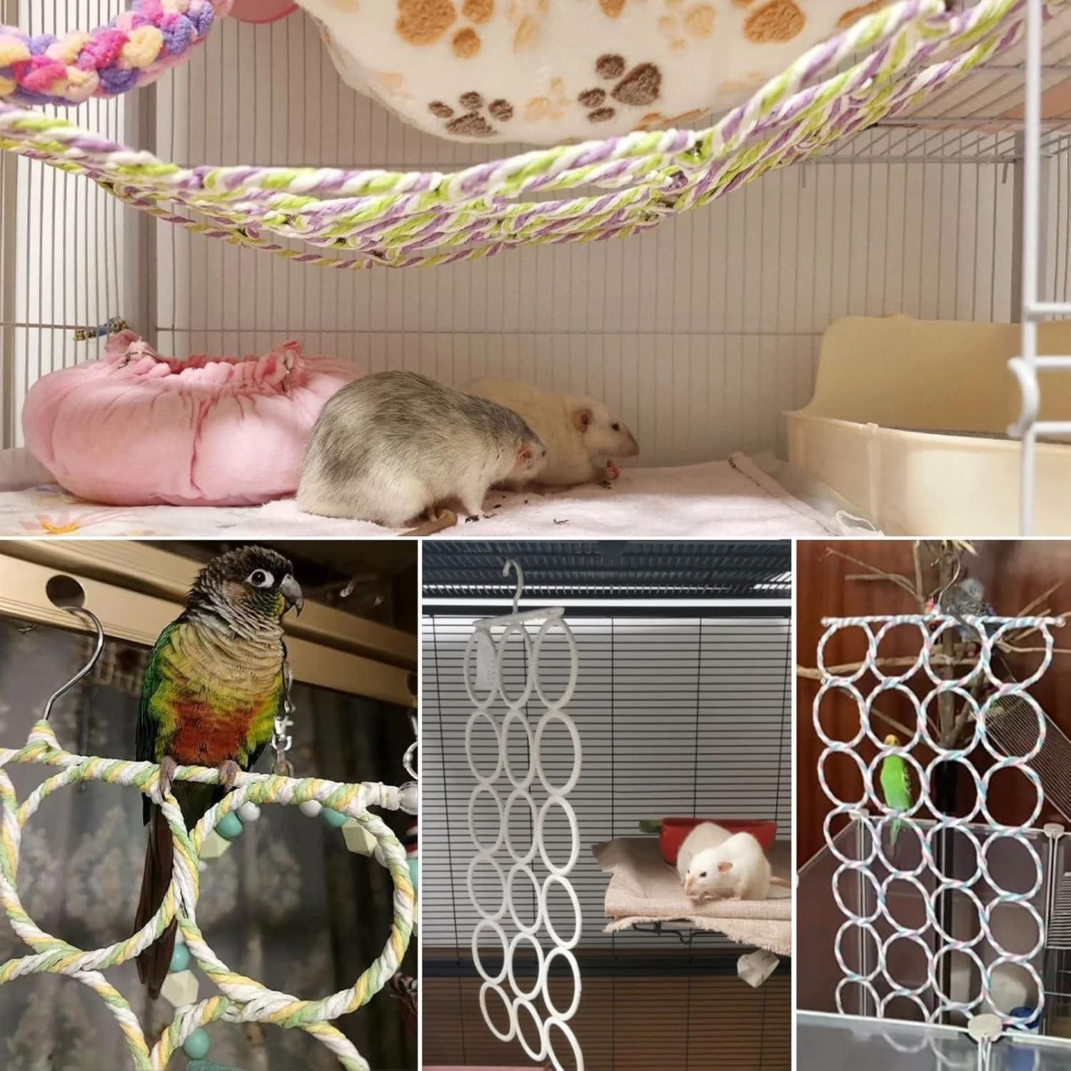 Red de Cuerda para Escalar Aves y Ratas Jevnd 75x37cm