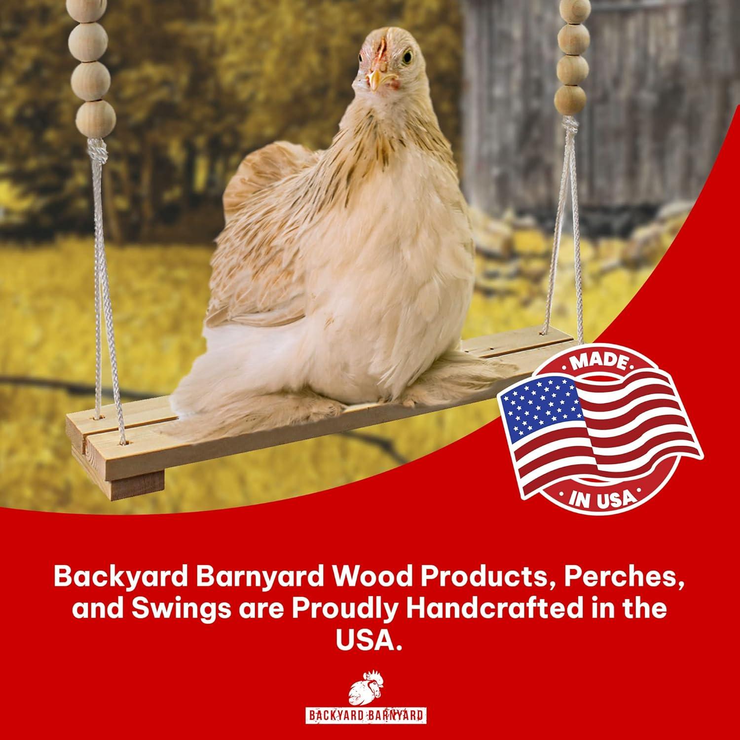 Columpio para Gallinero Backyard Barnyard - Madera Natural 39 cm