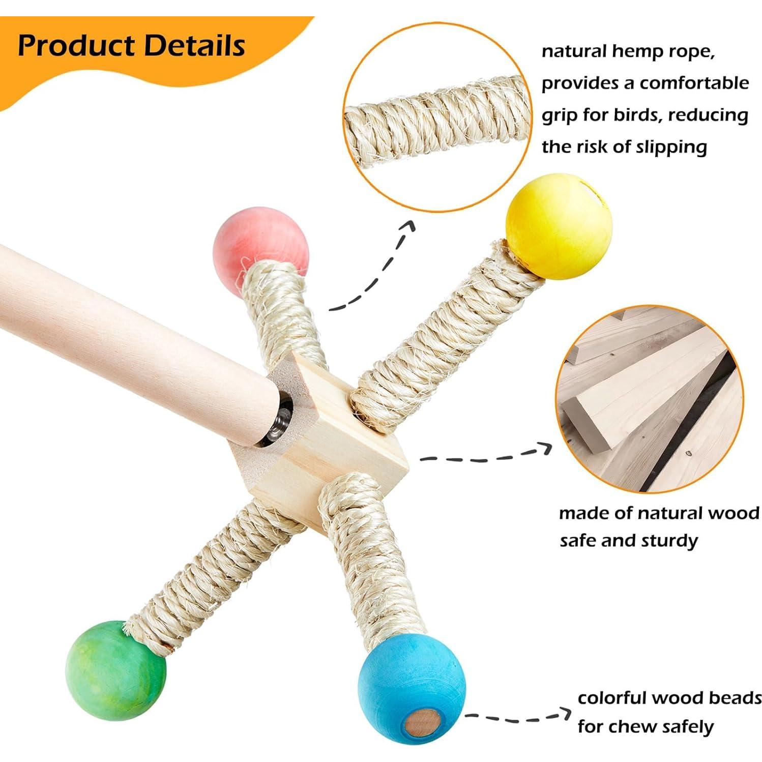 Juguete Giratorio para Aves Jevnd - Perchas Interactivas S