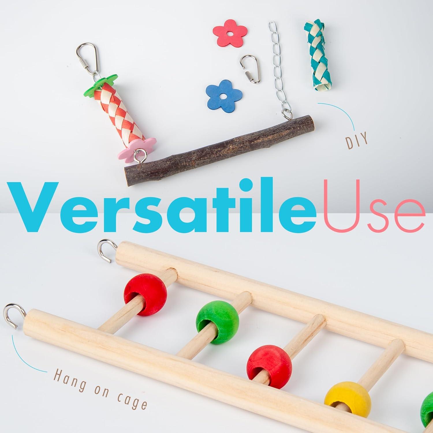 Parque para Aves Wondwo con Juguetes y Comedero 38x29x45cm