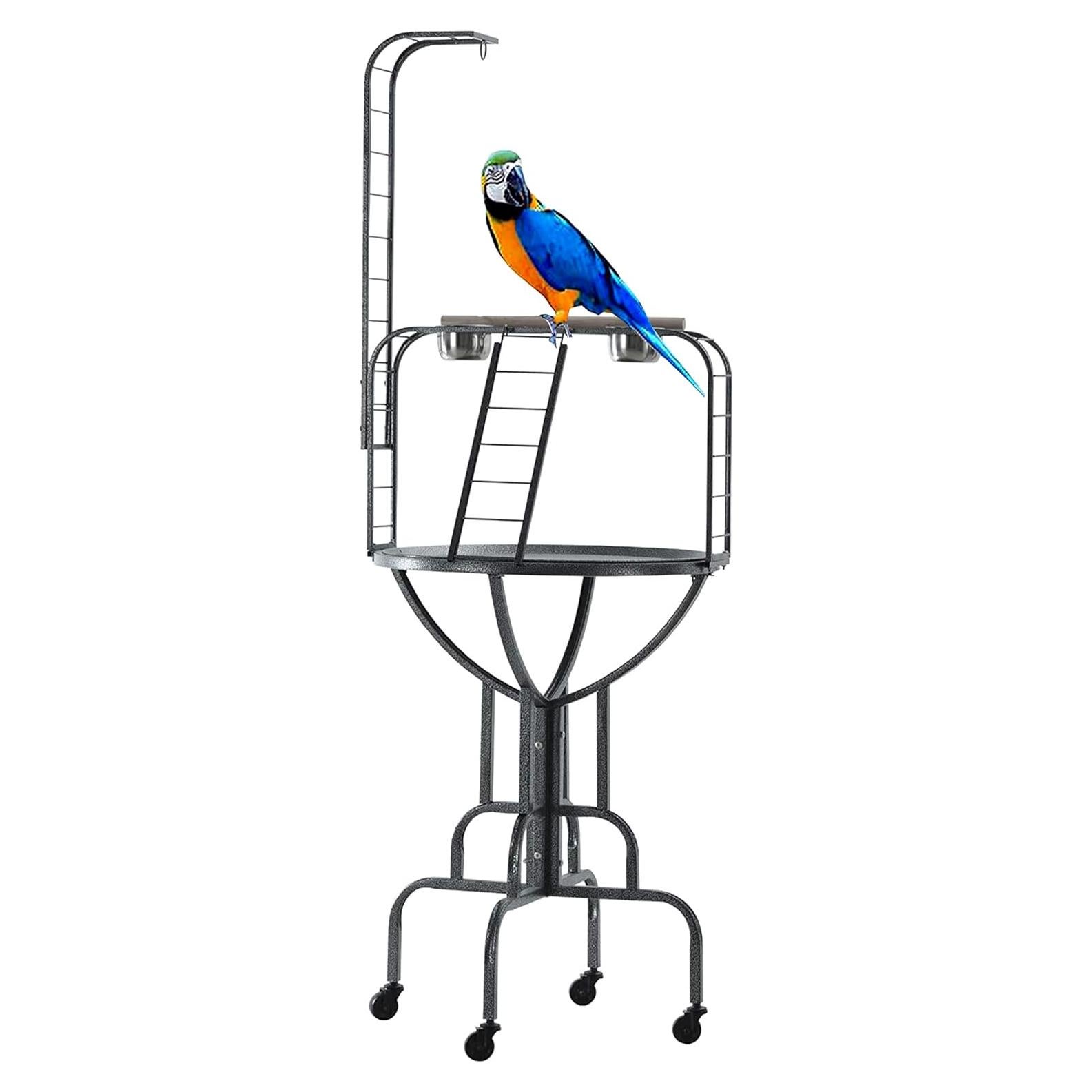 Jaula para Loros Mcage 61x60x170 cm Hierro Forjado con Ruedas