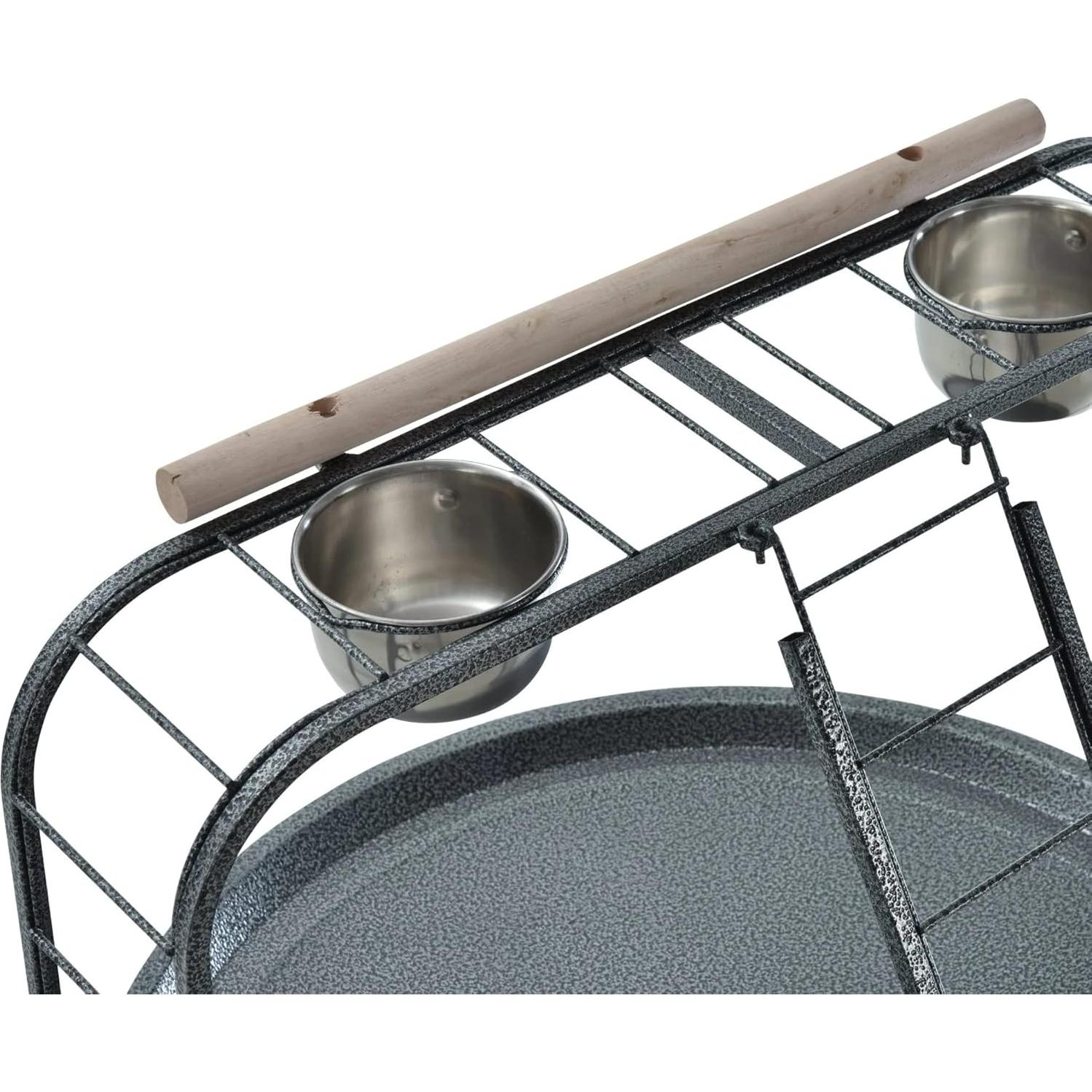 Jaula para Loros Mcage 61x60x170 cm Hierro Forjado con Ruedas