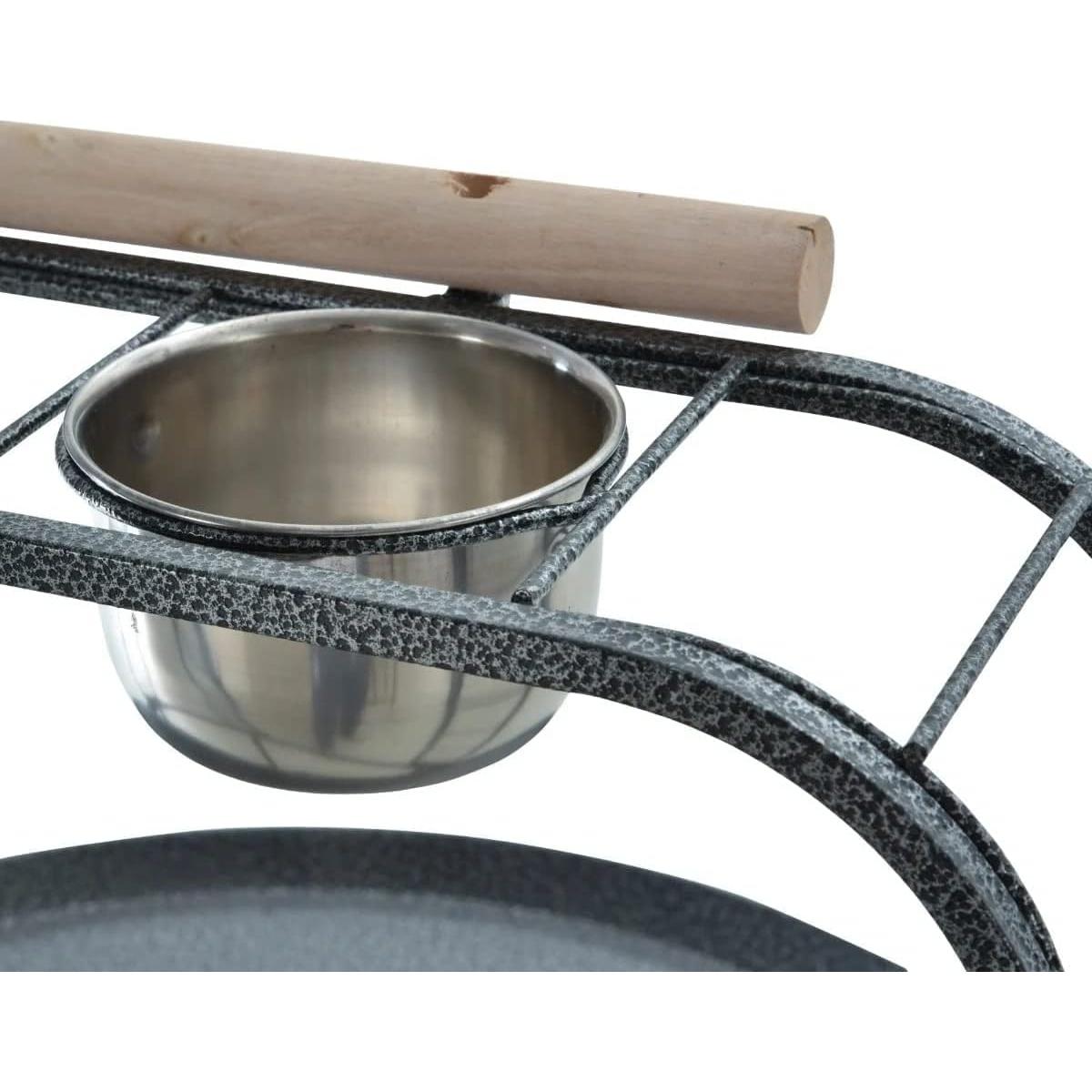 Jaula para Loros Mcage 61x60x170 cm Hierro Forjado con Ruedas