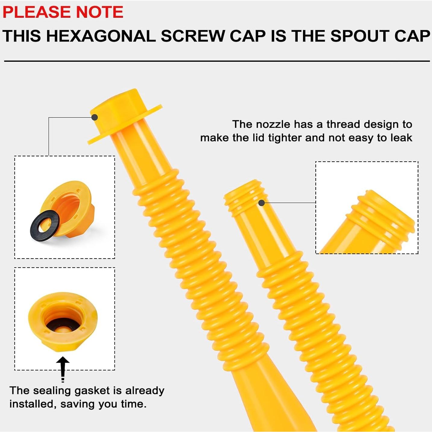 Kit de Reemplazo Pitorro Bidón Gas Yamataka 5 Unidades Amarillo