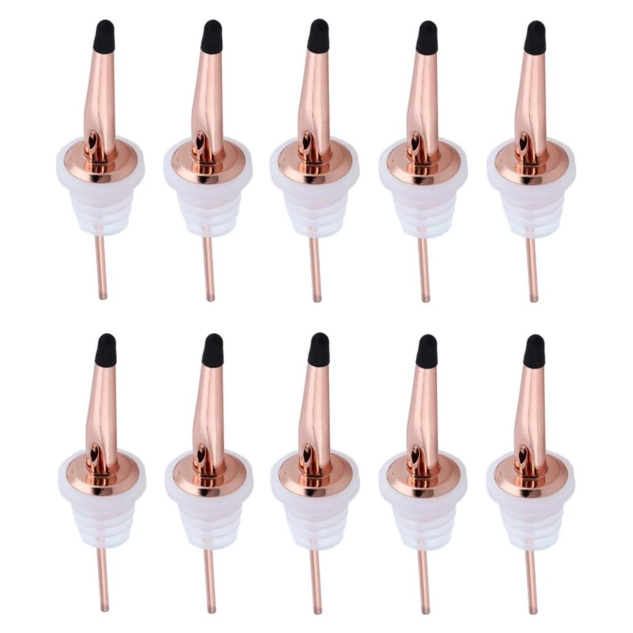 Vertedores de Botella de Vino y Licor Acero Inoxidable 10 Pcs Oro Rosa