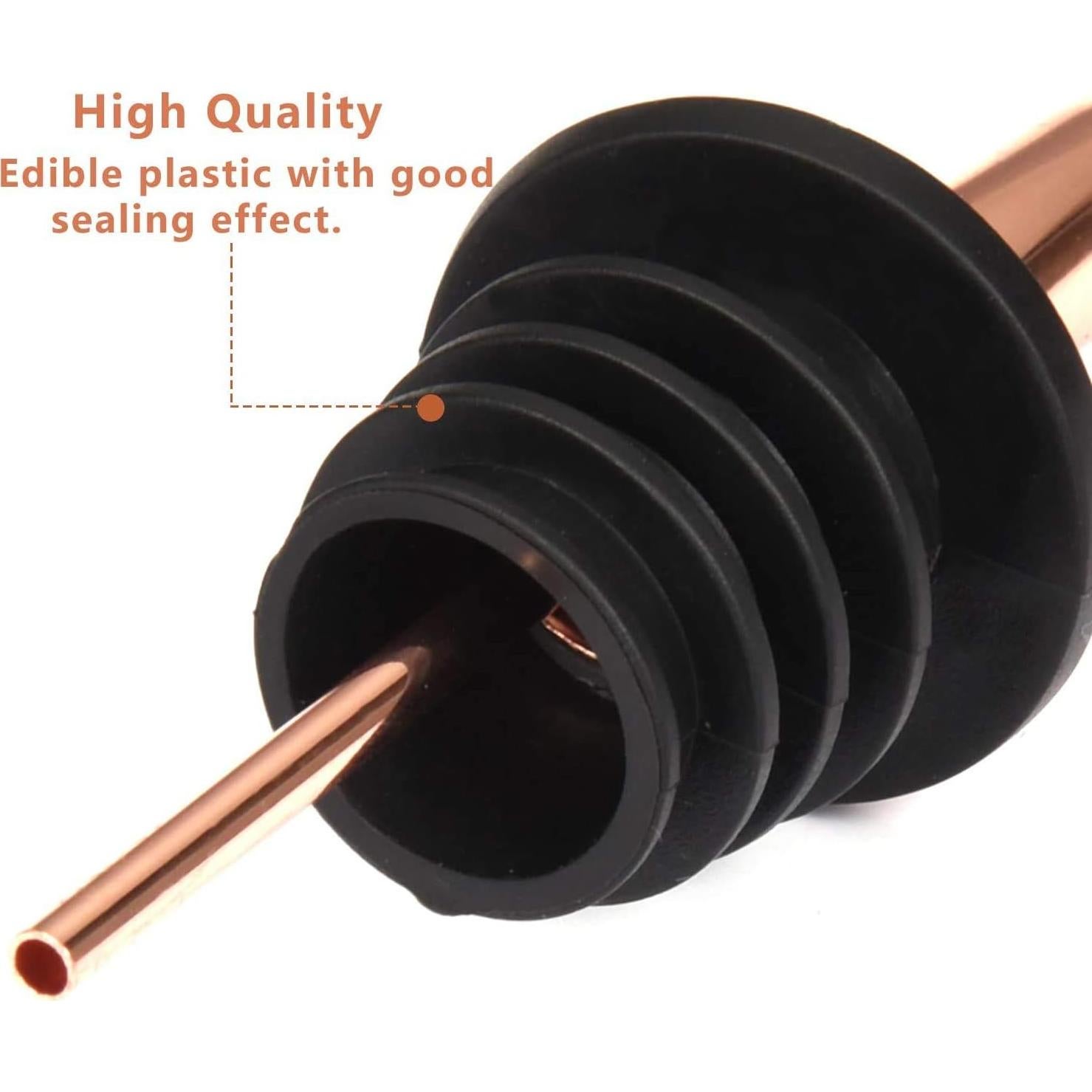 Vertedores de Botella de Vino y Licor Acero Inoxidable 10 Pcs Oro Rosa