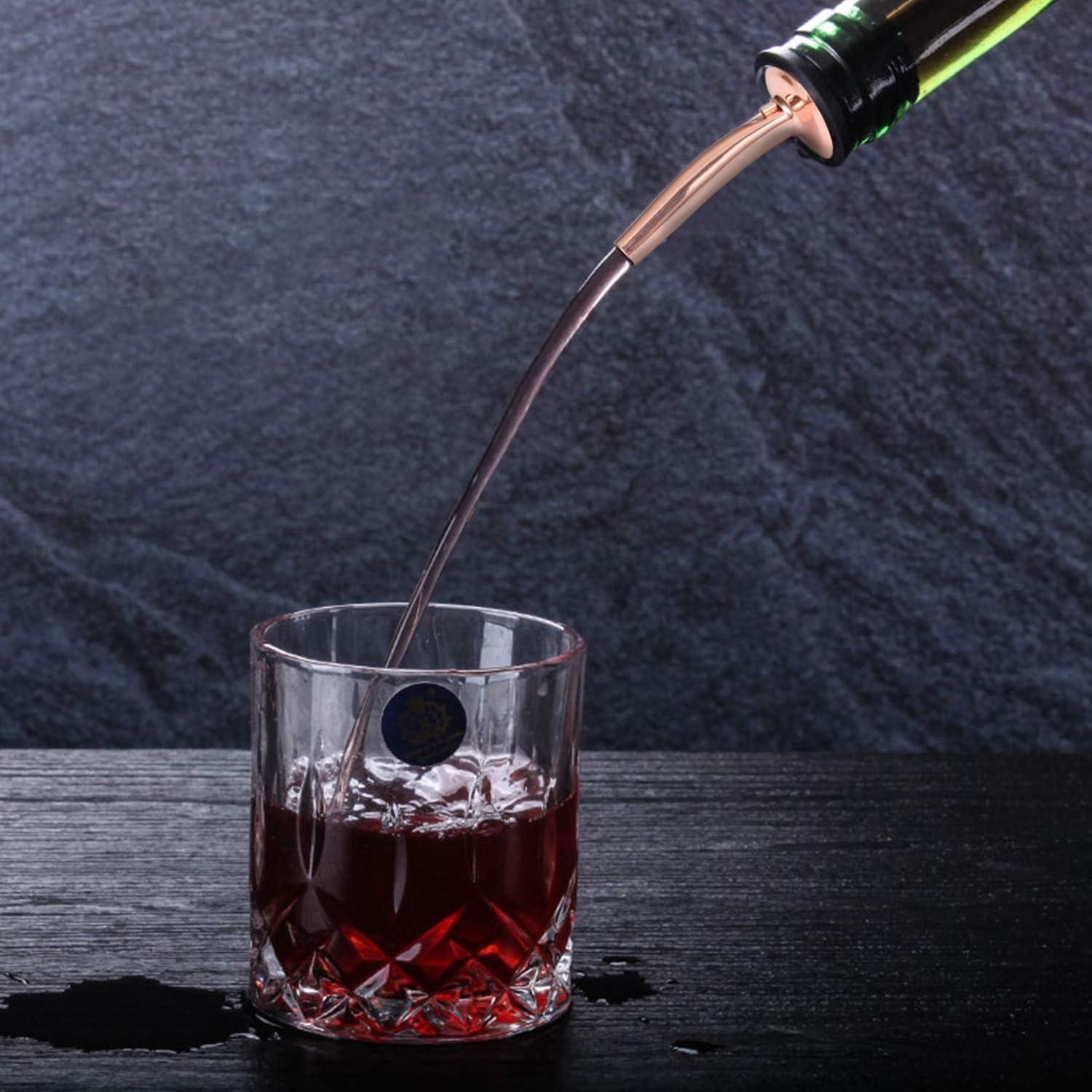 Vertedores de Botella de Vino y Licor Acero Inoxidable 10 Pcs Oro Rosa