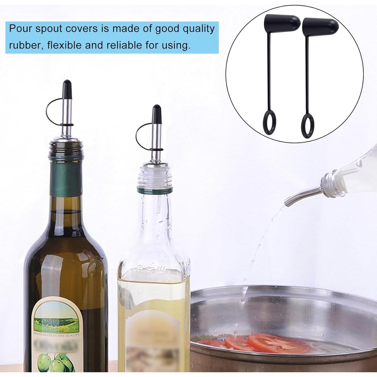 Tapas de Válvula de Licor OIIKI, 30 Piezas Goma Negra