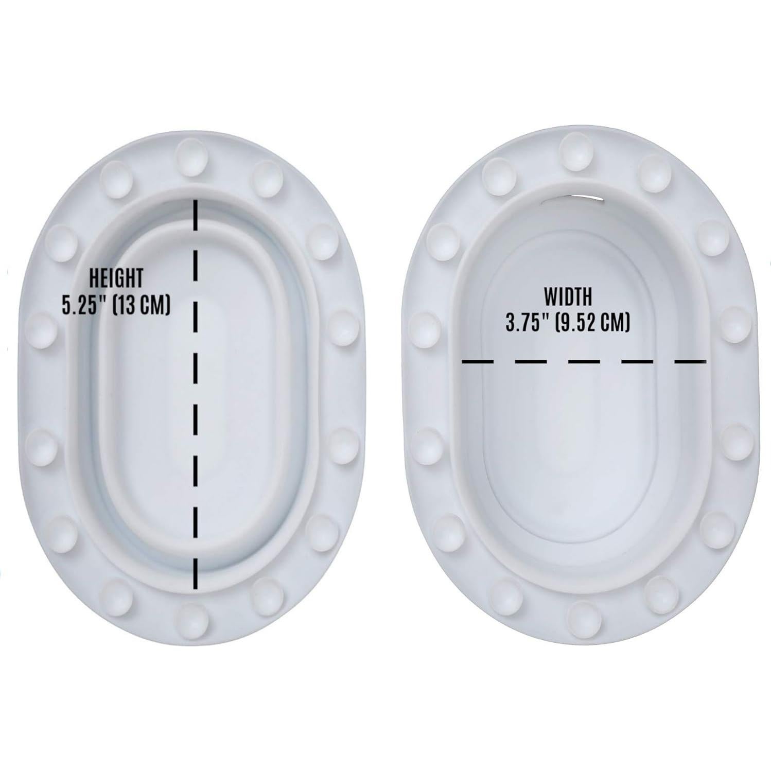 Cubierta de Drenaje de Desbordamiento Ajustable SlipX Solutions - Silicona Blanca