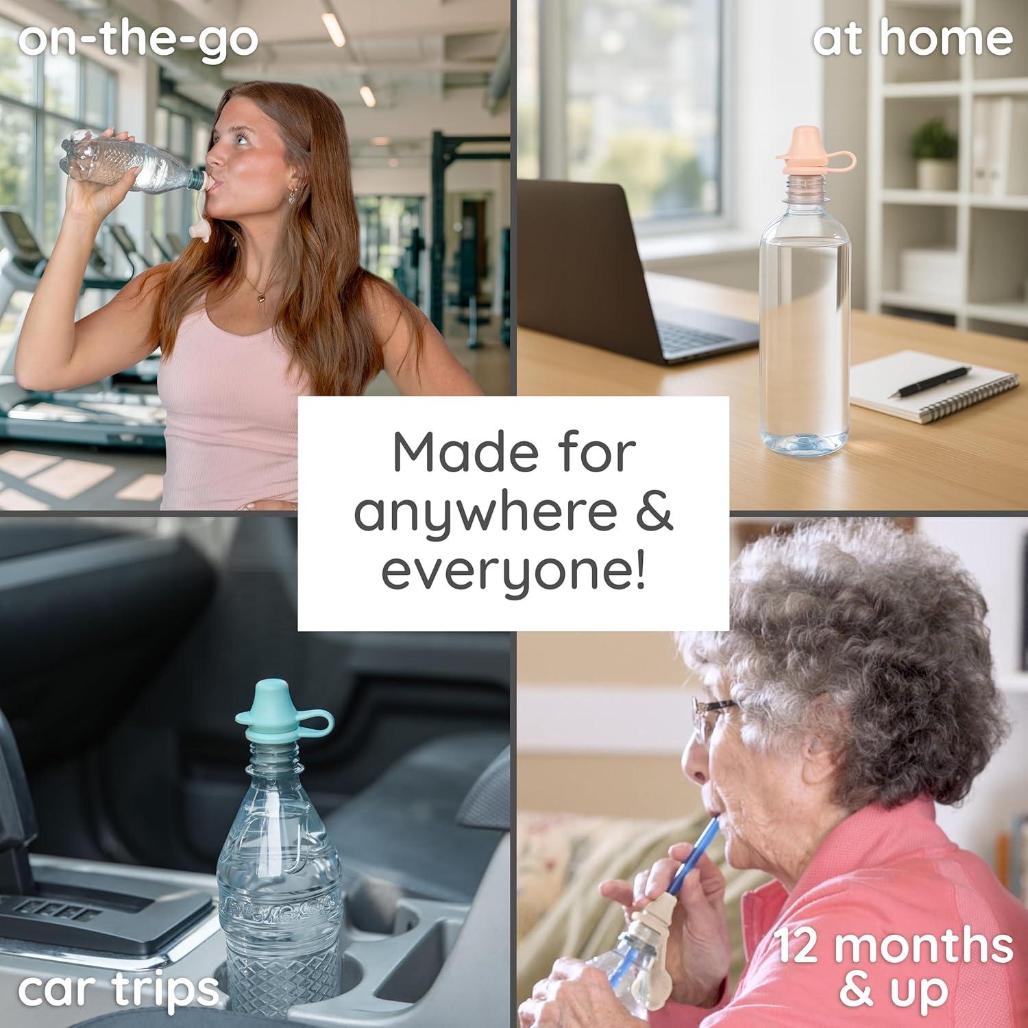 Tapa de Botella a Prueba de Derrames KIDDIKAP - Paquete de 3