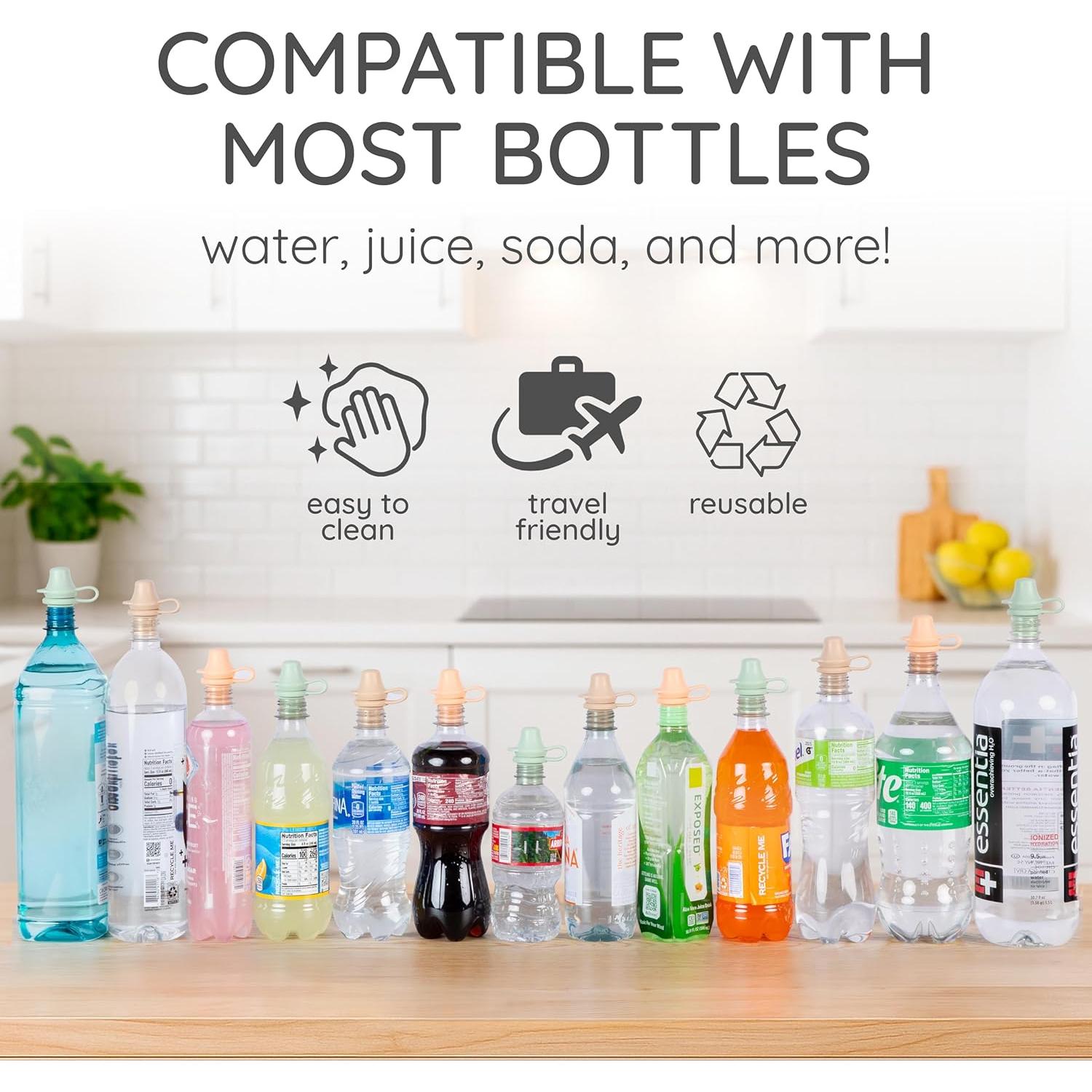 Tapa de Botella a Prueba de Derrames KIDDIKAP - Paquete de 3