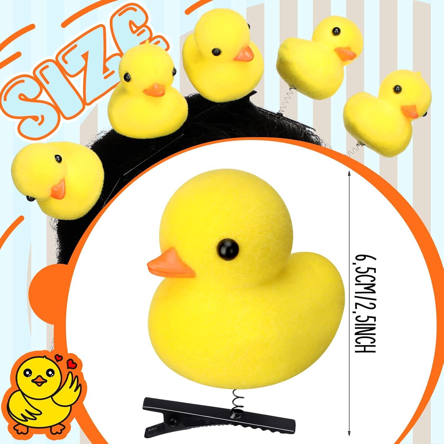 Juego de 12 Clips para Cabello de Pato Amarillo Croknit
